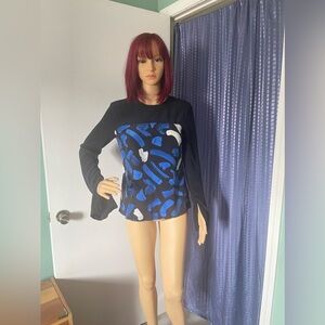 GREY JASON WU 100% Silk Blouse Sz 4